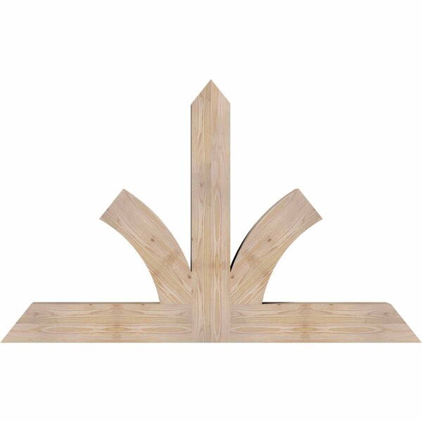 Ekena Millwork Richland Smooth Timber Gable Bracket, Douglas Fir, 60"W x 38"H x 5 1/2"D x 5 1/2"F, 15/12 Pitch GBW060X38X0606RIC00SDF - main